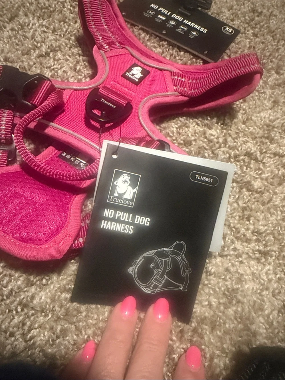 NWT Truelove No Pull Dog Harness in Hot Pink (XS)